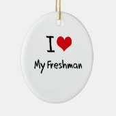 Ik hou van mijn Freshman Keramisch Ornament (Rechts)