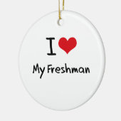 Ik hou van mijn Freshman Keramisch Ornament (Links)