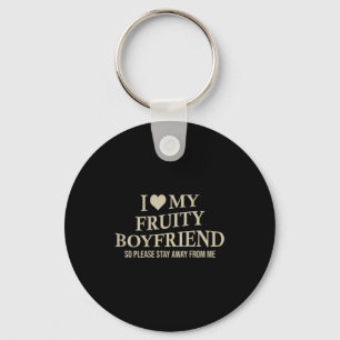 Ik hou van mijn fruitige vriend Funny Girlfriend H Sleutelhanger
