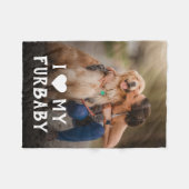 Ik hou van mijn Furbaby hond fleece deken (Voorkant (Horizontaal))