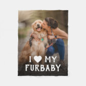 Ik hou van mijn Furbaby hond fleece deken (Voorkant)