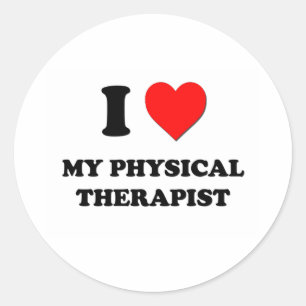 Ik hou van mijn fysieke Therapist Ronde Sticker