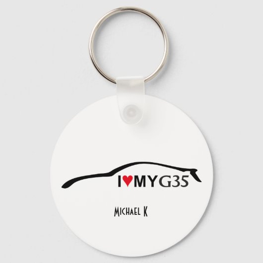 Ik hou van mijn G35 Key-chain Silhoeutte Logo Sleutelhanger (Voorkant)