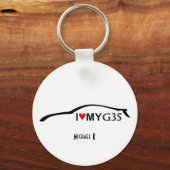 Ik hou van mijn G35 Key-chain Silhoeutte Logo Sleutelhanger (Voorkant)