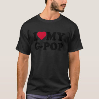 Ik hou van mijn G-Pop-hart Opa Familie GPop T-shirt