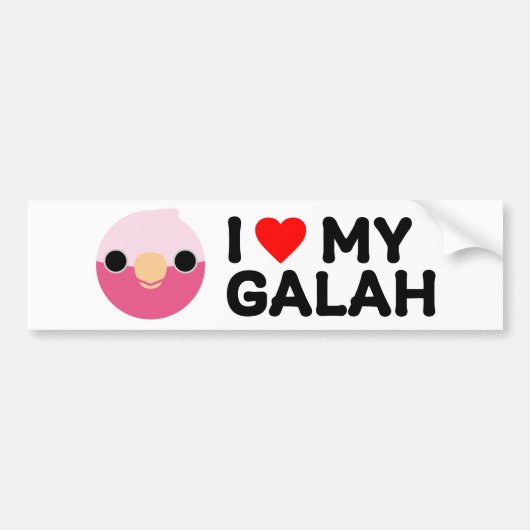 IK HOU VAN MIJN GALAH BUMPERSTICKER (Voorkant)
