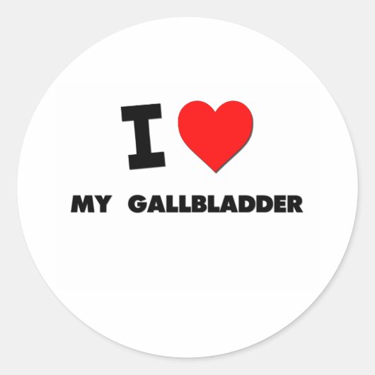 Ik hou van mijn galblaas ronde sticker (Voorkant)