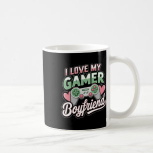Ik hou van mijn gamer-vriendje valentijnshart vint koffiemok