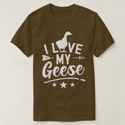 Ik hou van mijn gans Dierenvriend T-shirt (Design voorkant)