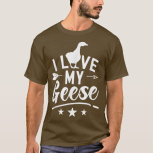 Ik hou van mijn gans Dierenvriend T-shirt