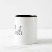 Ik hou van mijn gans tweekleurige koffiemok (Center)