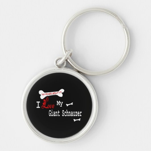 Ik hou van mijn GASTE SCHNAUZER Sleutelhanger (Voorkant)