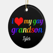 Ik hou van mijn Gay Grandson Specialized Grandma G Keramisch Ornament (Links)