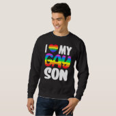 Ik hou van mijn Gay Son Pride LGBT Rainbow Family  Trui (Voorkant volledig)