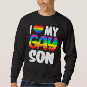 Ik hou van mijn Gay Son Pride LGBT Rainbow Family  Trui (Voorkant)
