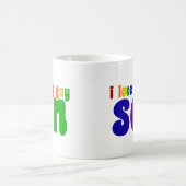 Ik hou van mijn Gay Son Retro Rainbow mama Koffiemok (Center)