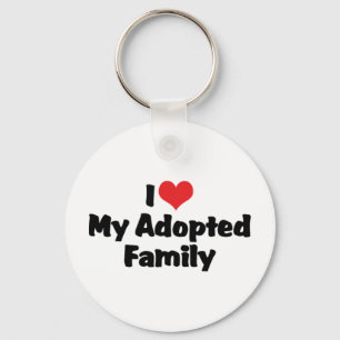 Ik hou van mijn geadopteerde familie-sleutelhanger sleutelhanger