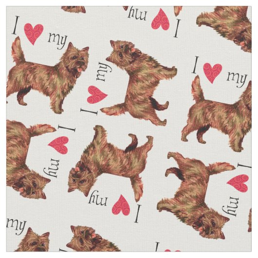 Ik hou van mijn gebrandschilderde Cairn Terrier Stof (Close Up)