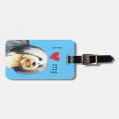 Ik hou van mijn gedekte collie bagagelabel (Voorkant horizontaal)