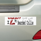 Ik hou van mijn gedekte collie bumpersticker (Op auto)