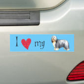 Ik hou van mijn gedekte collie bumpersticker (Op auto)