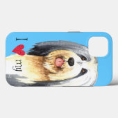 Ik hou van mijn gedekte collie Case-Mate iPhone case (Achterkant (horizontaal))