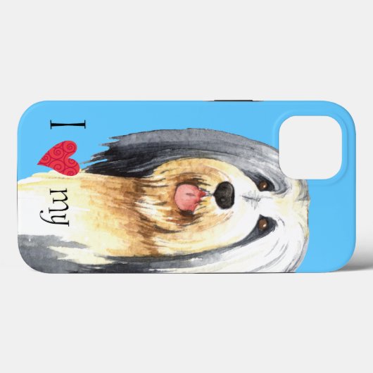 Ik hou van mijn gedekte collie Case-Mate iPhone case (Achterkant (horizontaal))