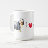Ik hou van mijn gedekte collie koffiemok (Voorkant links)