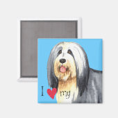 Ik hou van mijn gedekte collie magneet (Voorkant / Achterkant)