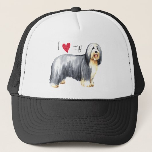 Ik hou van mijn gedekte collie trucker pet (Voorkant)