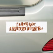 Ik hou van Mijn gedekte dragon Bumpersticker (Op auto)