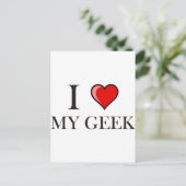 Ik hou van mijn Geek Briefkaart (Staand voorkant)