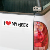 Ik hou van mijn geek bumpersticker (Op Truck)
