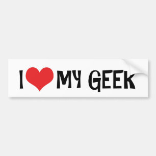 Ik hou van mijn geek bumpersticker