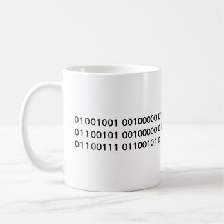 Ik hou van mijn geek! in binaire code koffiemok