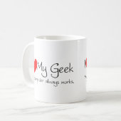 Ik hou van mijn geek koffiemok (Voorkant links)