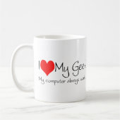 Ik hou van mijn geek koffiemok (Links)