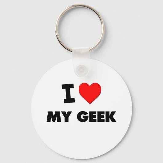 Ik hou van mijn geek sleutelhanger (Voorkant)