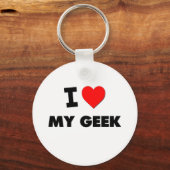 Ik hou van mijn geek sleutelhanger (Voorkant)