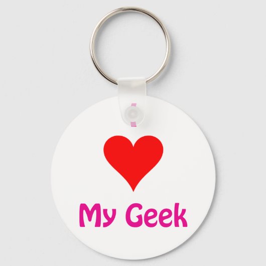 Ik hou van mijn Geek Sleutelhanger (Voorkant)