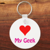 Ik hou van mijn Geek Sleutelhanger (Voorkant)
