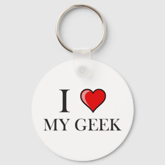 Ik hou van mijn Geek Sleutelhanger