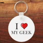 Ik hou van mijn Geek Sleutelhanger (Voorkant)