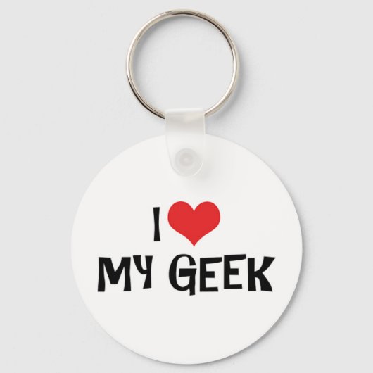 Ik hou van mijn Geek-sleutelhanger Sleutelhanger (Voorkant)