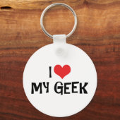 Ik hou van mijn Geek-sleutelhanger Sleutelhanger (Voorkant)