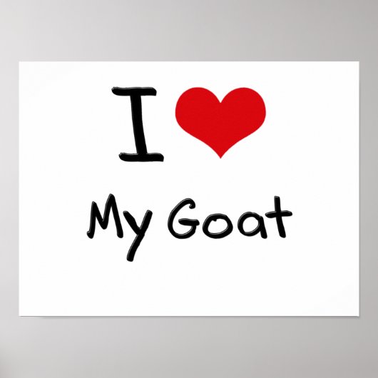 Ik hou van mijn geit poster (Voorkant)