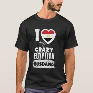 Ik hou van mijn gekke Egyptische man Grappig T-shirt