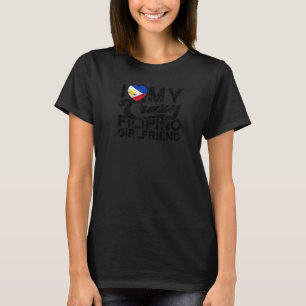 Ik hou van mijn gekke filipino-vriendin koppel t-shirt