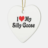 Ik hou van mijn Gekke gans Keramisch Ornament (Links)