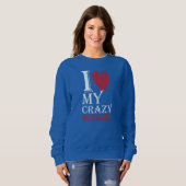 Ik hou van mijn gekke man Purview met rood hart Trui (Voorkant volledig)